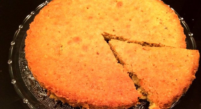 Лимонный пирог с фисташками на скорую руку