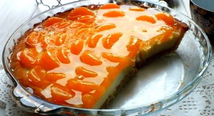Тарт с мандаринами