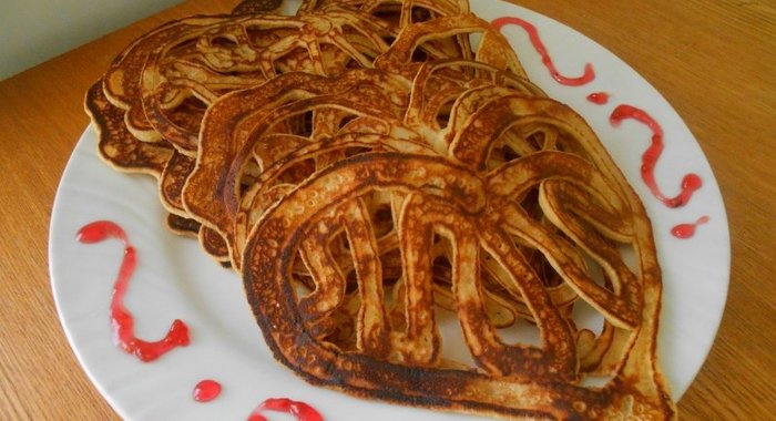 Ажурные блинчики-сердечки