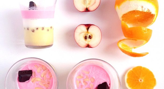 Полосатая панна-котта