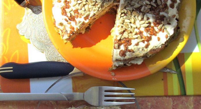 Кабачковый торт с плавленными сырками