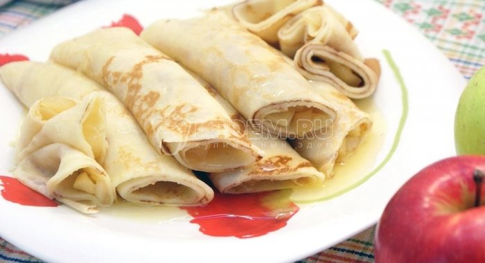 Блинчики с яблочной начинкой