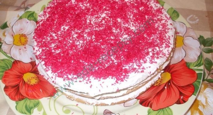 Торт сливочный