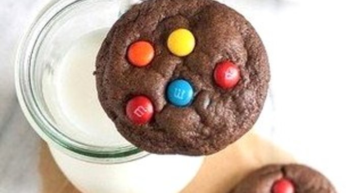 Мягкое шоколадное печенье с M&M’s