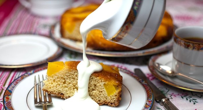 Пирог с манго и ванилью