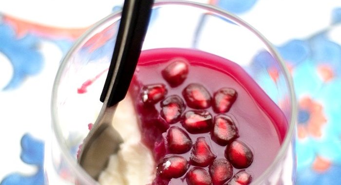 Панна-котта с гранатом