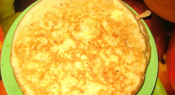 блины с яблочным припеком