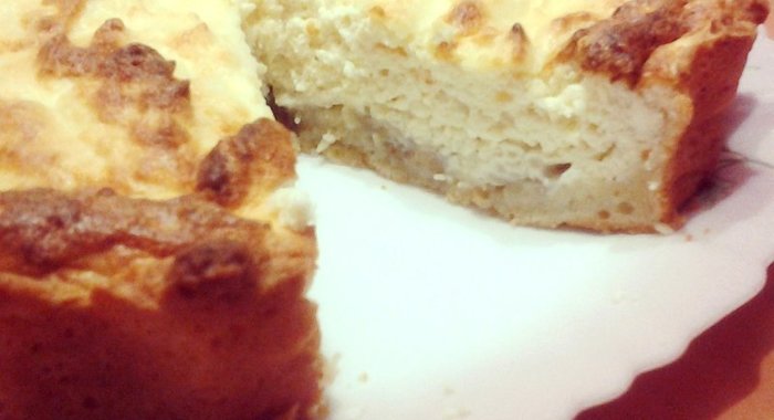 Творожник с бананом