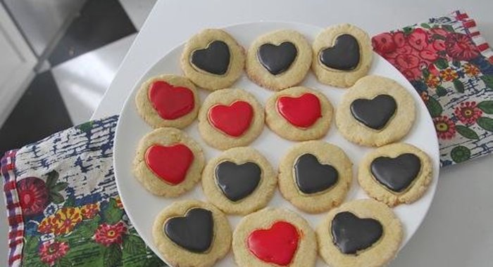 Печенье-валентинки из кукурузной муки