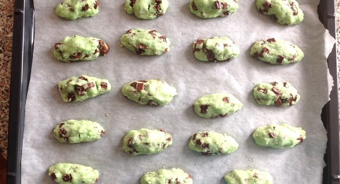 Мятно-шоколадное печенье