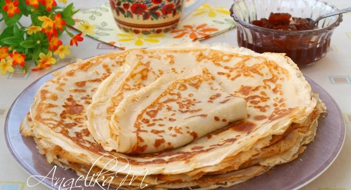 Тонкие блинчики на молоке