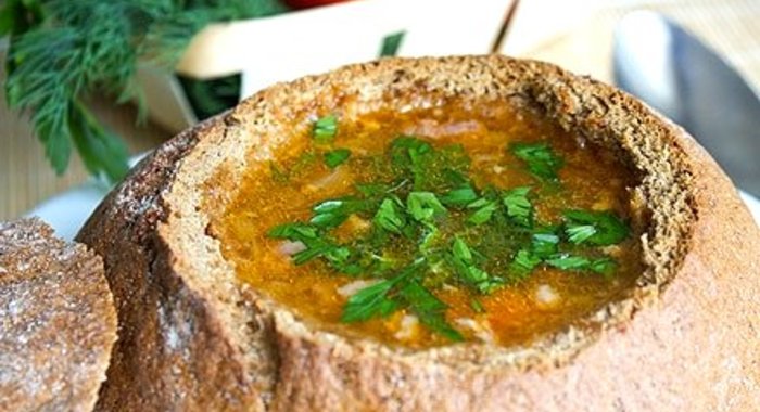 Ирландский суп в хлебе