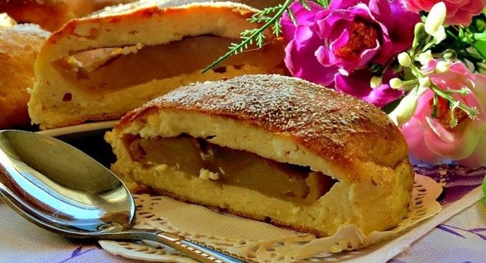 Творожники с яблоками