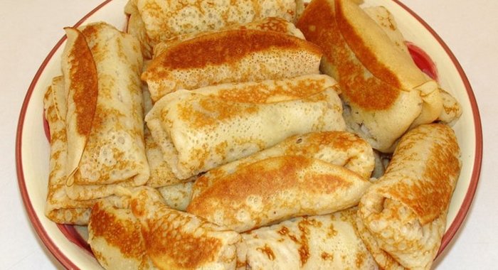 Блины с куриным фаршем