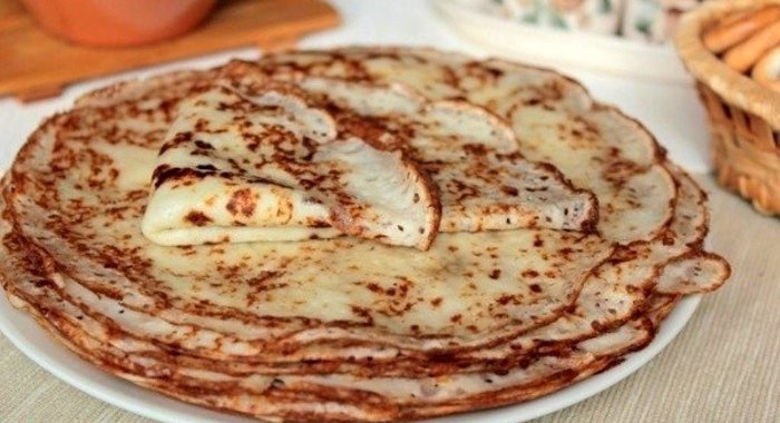 Заварные блины на кефире