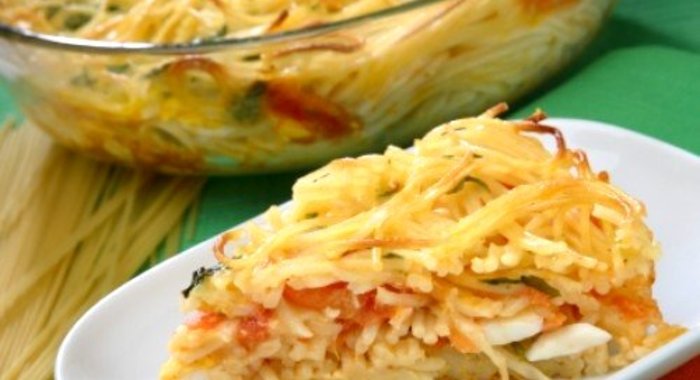 Пирог со спагетти