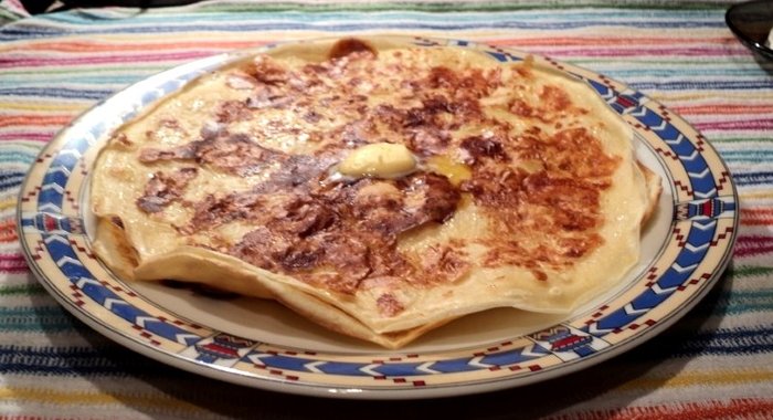 Блинчики на молоке с творогом