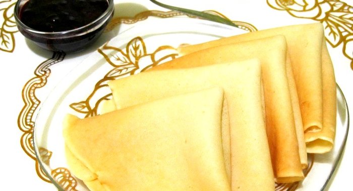 Блинчики на молоке с ванилью