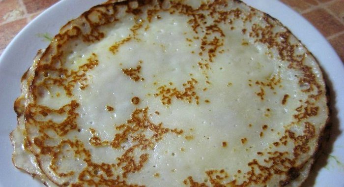 Блины на кефире заварные