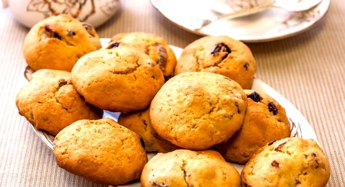 Печенье с сушеным инжиром и вяленой клюквой