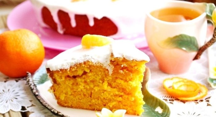 Морковно-мандариновый пирог