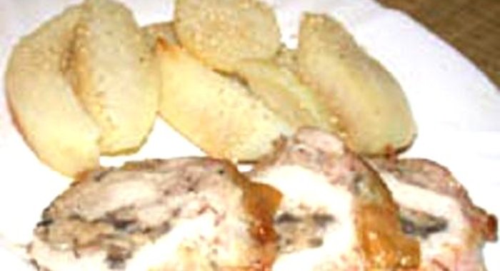 Куриный рулет с грибами