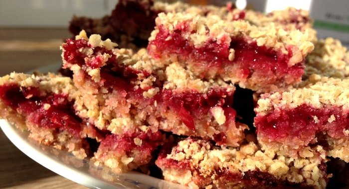 Клюквенное печенье (Cranberry crumble bars)