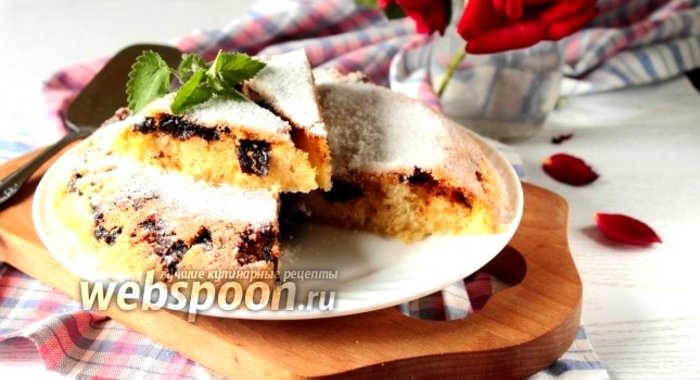 Кекс-пирог с карамелизованным черносливом