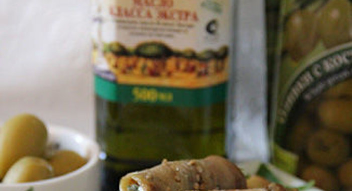 Острые баклажанные рулетики