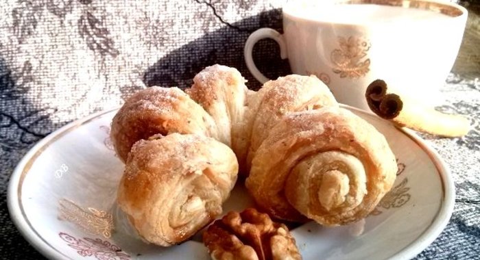 Булочки с корицей без дрожжей