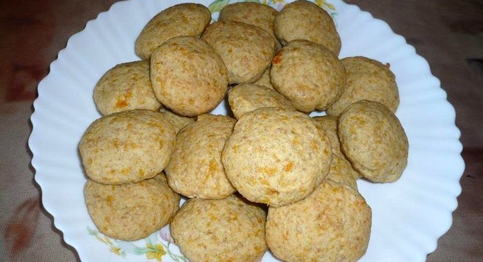 Постное тыквенное печенье