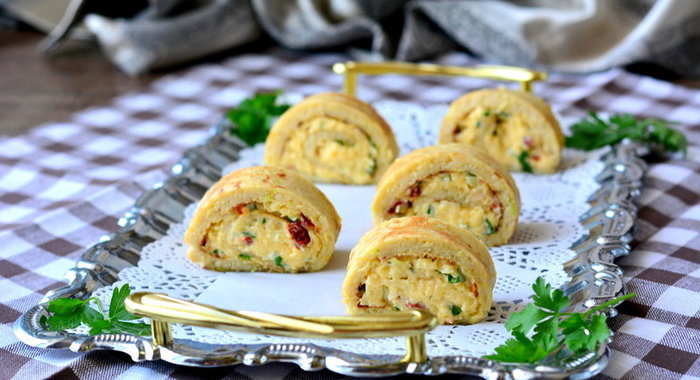 Рулетики из кабачка