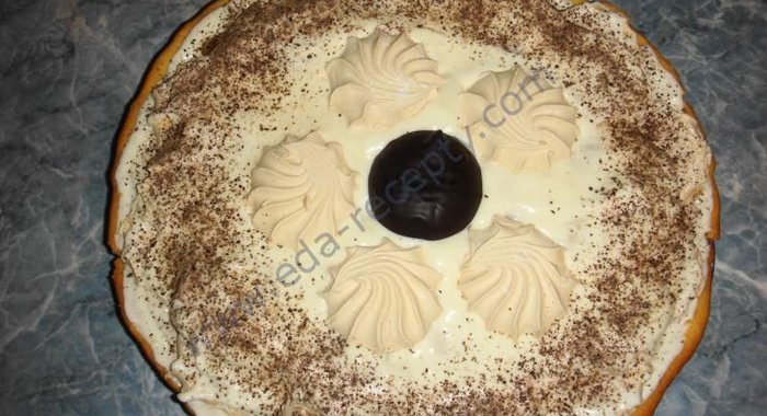 Торт из зефира на песочном корже