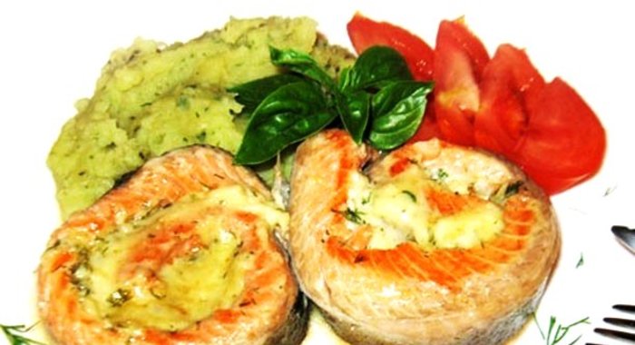 Рулеты из форели с сыром