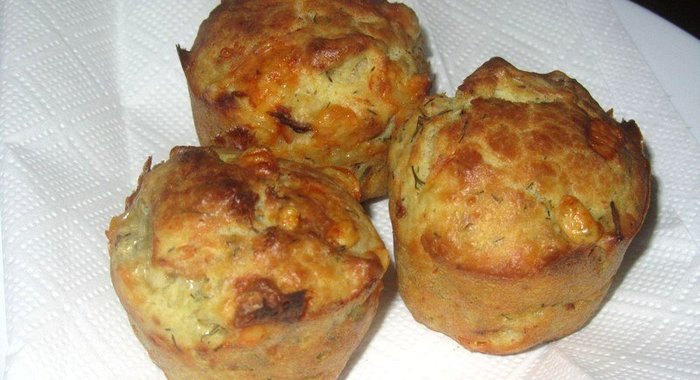 Сырные маффины с курицей