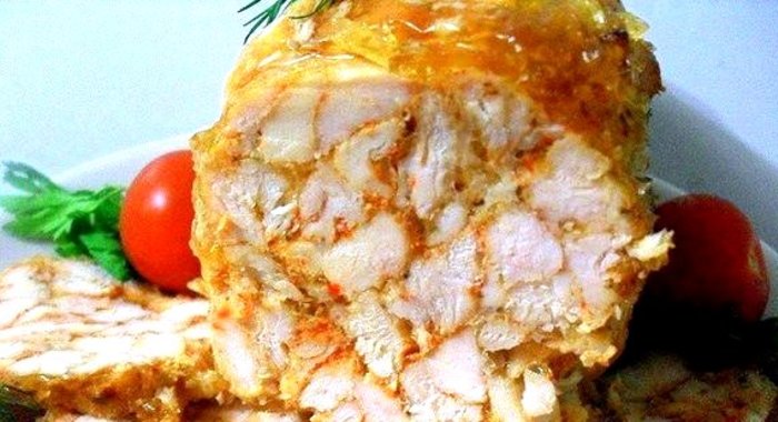 Золотой куриный рулет