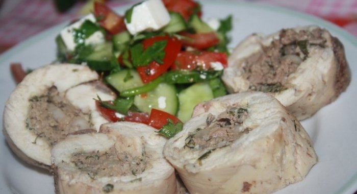Куриные рулеты с начинкой из печени
