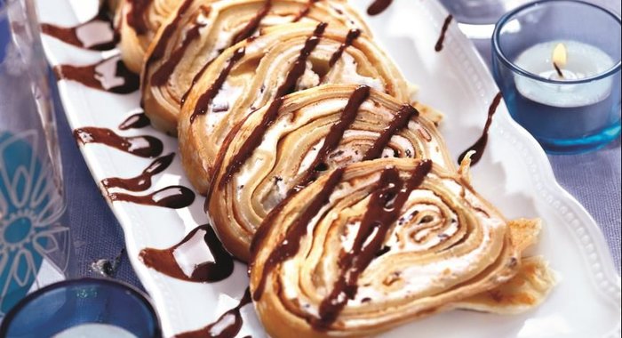 Блинчатый рулет с шоколадом