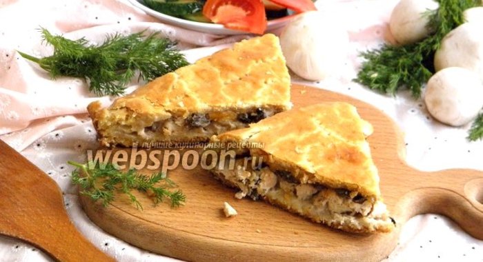 Пирог с курицей и брынзой