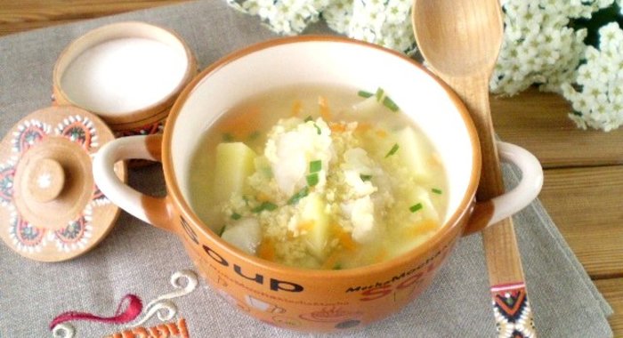 Суп на рыбном бульоне