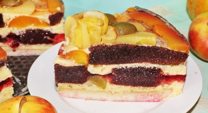 Торт с нежнейшим творожным кремом