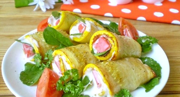 Кабачковые рулетики