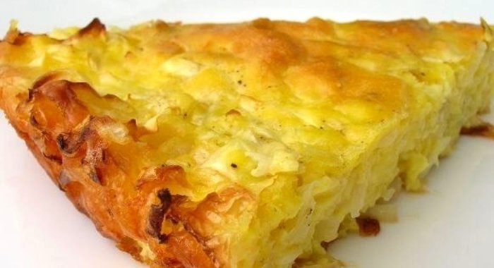 Капустный пирог на молоке