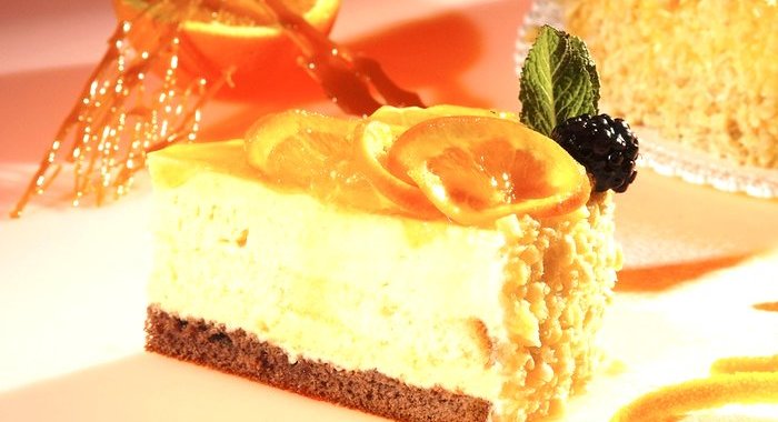 Апельсиновый хрустящий торт