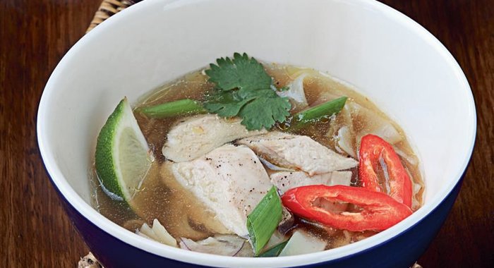 Вьетнамский суп фо с цесаркой