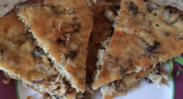 Ленивый рыбный пирог