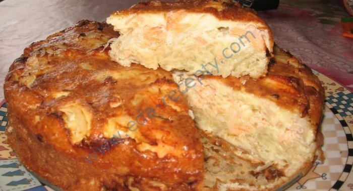 Рыбный пирог с рыбой и картошкой
