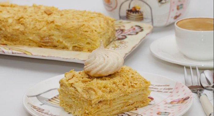 Сливочный торт Наполеон и безешный бонус