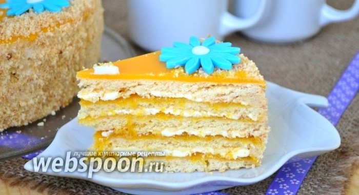 Песочный апельсиновый торт