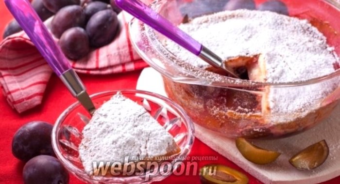 Пирог из сливы вверх тормашками